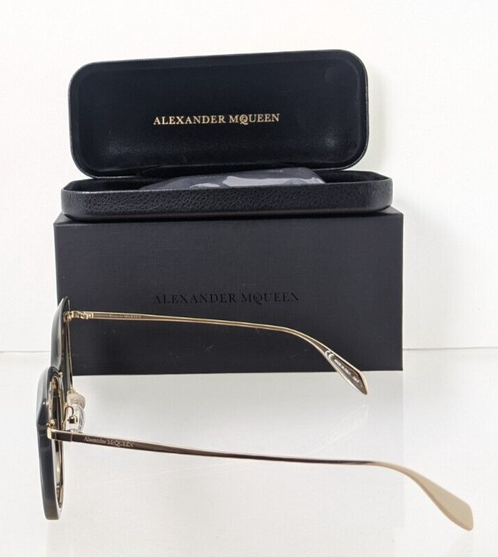 Brand New Authentic Alexander McQueen Sunglasses AM 0264 Gold 001 54mm Frame