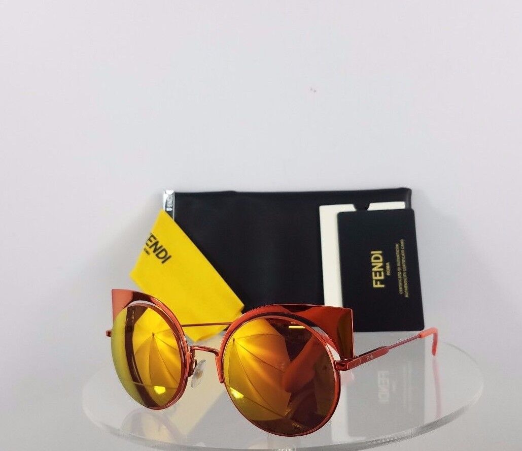 Brand New Authentic Fendi FF 0177/S Sunglasses KWLPD Orange Mirror 53mm 0177