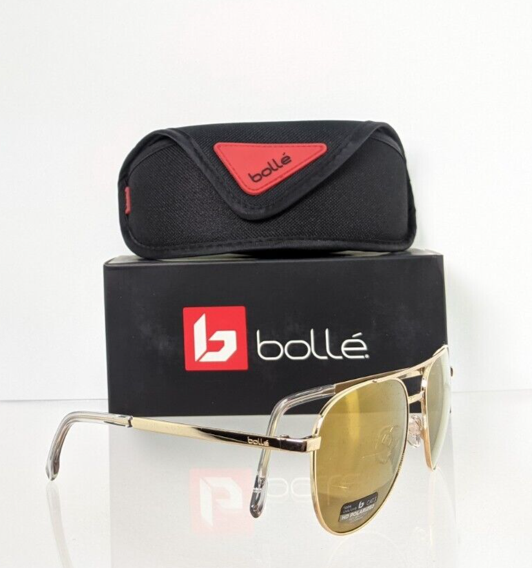 Brand New Authentic Bolle Sunglasses Evel 12541 IB Gold Polarized Frame