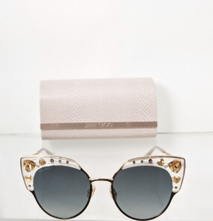 Brand New Authentic Jimmy Choo Sunglasses Audrey /S REJFQ Crystal/Gold Frame