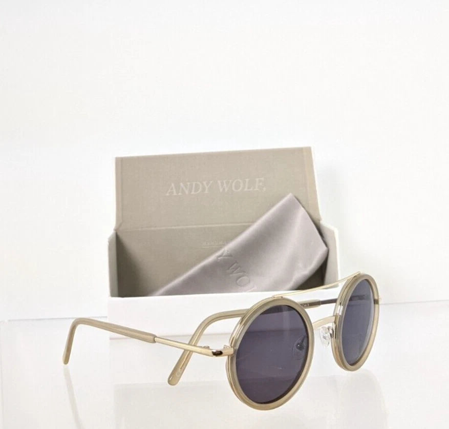 New Authentic Andy Wolf Sunglasses BLISS Col. D Ivory & Gold 49mm Austria Frame