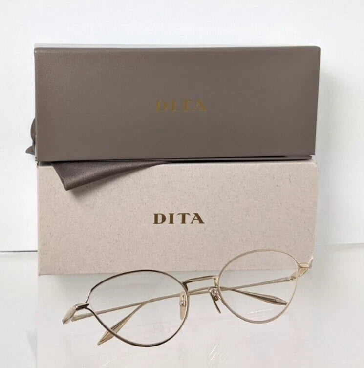 Brand New Authentic Dita Eyeglasses Sincetta DTX145-A-02 Gold 53mm Frame