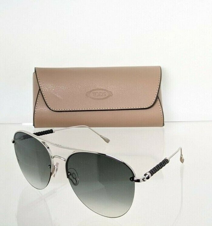 Brand New Authentic Tod's Sunglasses TO 233 16B 57mm Silver Frame TO233