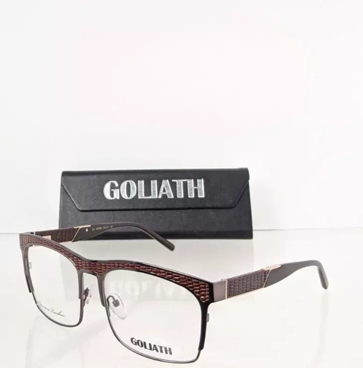 Brand New Authentic GOLIATH Eyeglasses XIX Brown 59mm Frame
