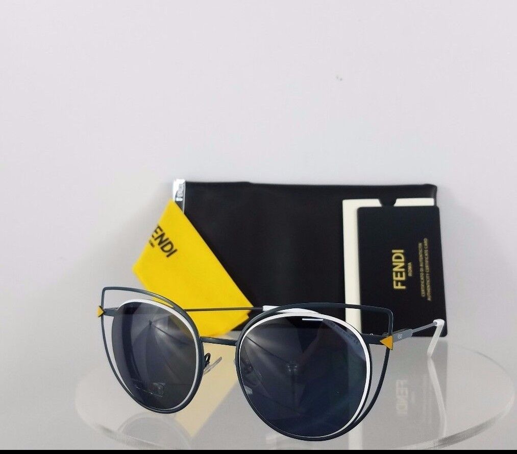 Brand New Authentic Fendi FF 0176/S Sunglasses TLP72 Blue White Frame 53mm