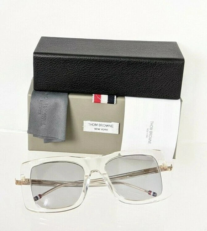 Brand New Authentic Thom Browne Sunglasses TBS 419-A-03 CLR-GLD TBS419 Frame