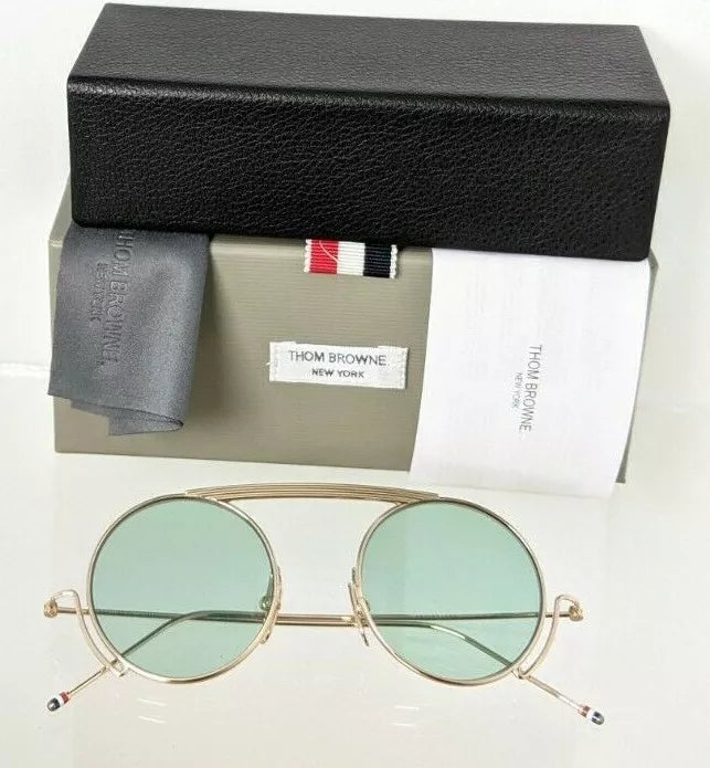 Brand New Authentic Thom Browne Sunglasses TBS 111-01 Gold TB111 Frame