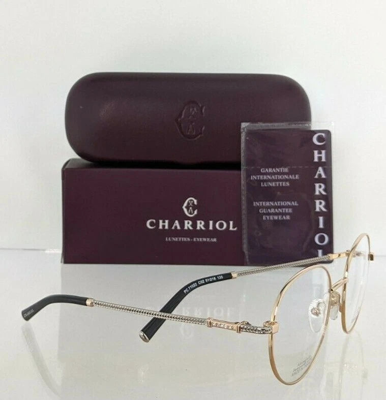 Brand New Authentic Charriol Eyeglasses PC 71022 PC71022 C02 51mm Black Gold
