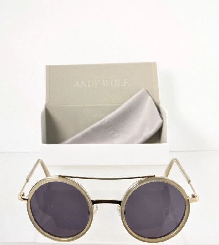 New Authentic Andy Wolf Sunglasses BLISS Col. D Ivory & Gold 49mm Austria Frame