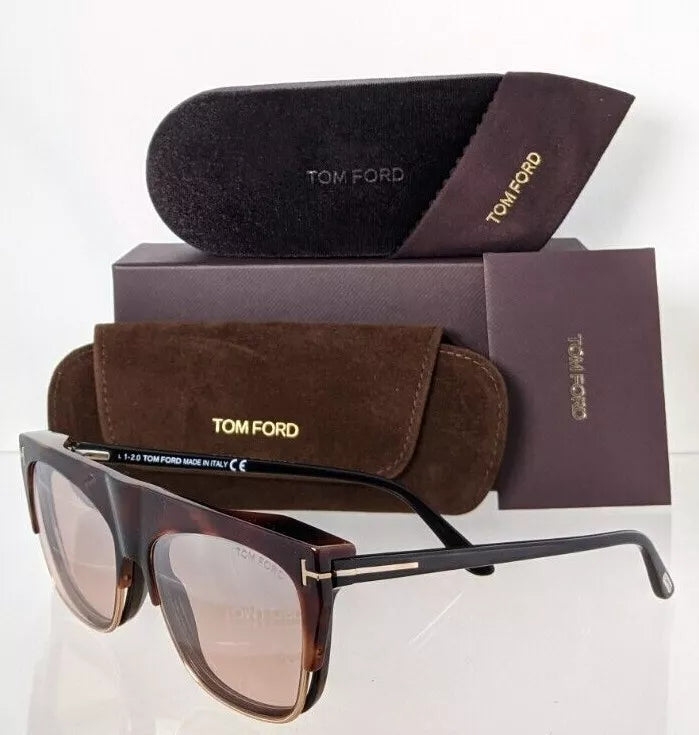 Brand New Authentic Tom Ford TF 5690 Eyeglasses 001 FT 5690-B 55mm with Clip on
