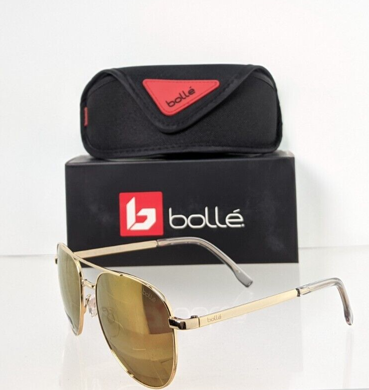 Brand New Authentic Bolle Sunglasses Evel 12541 IB Gold Polarized Frame