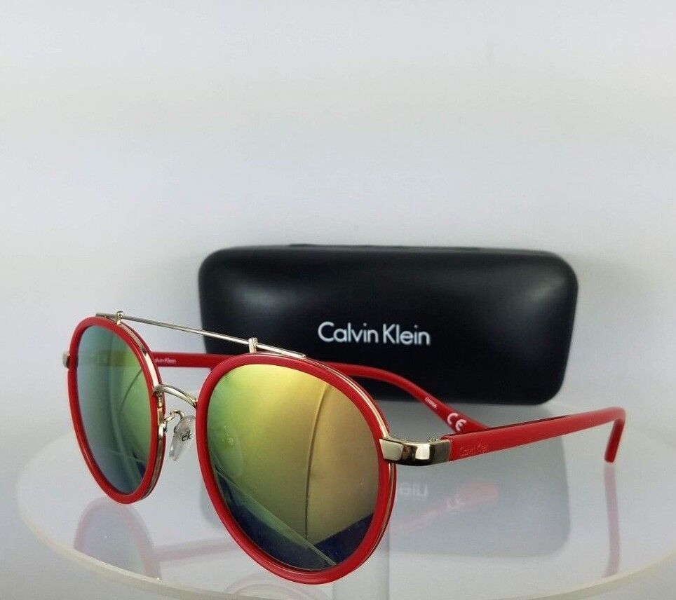 Brand New Authentic Calvin Klein Sunglasses CK 1225S 628 Red Gold Frame