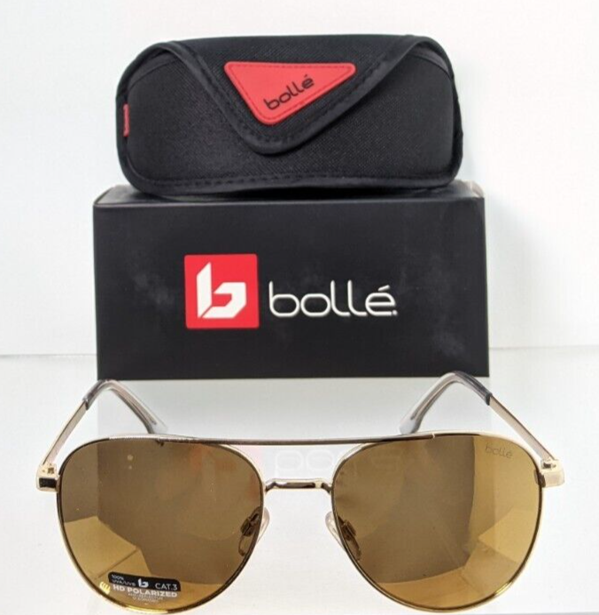 Brand New Authentic Bolle Sunglasses Evel 12541 IB Gold Polarized Frame