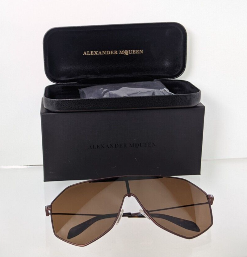 Brand New Authentic Alexander McQueen Sunglasses MQ 0138 Brown 004 99mm Frame