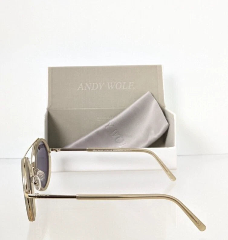 New Authentic Andy Wolf Sunglasses BLISS Col. D Ivory & Gold 49mm Austria Frame