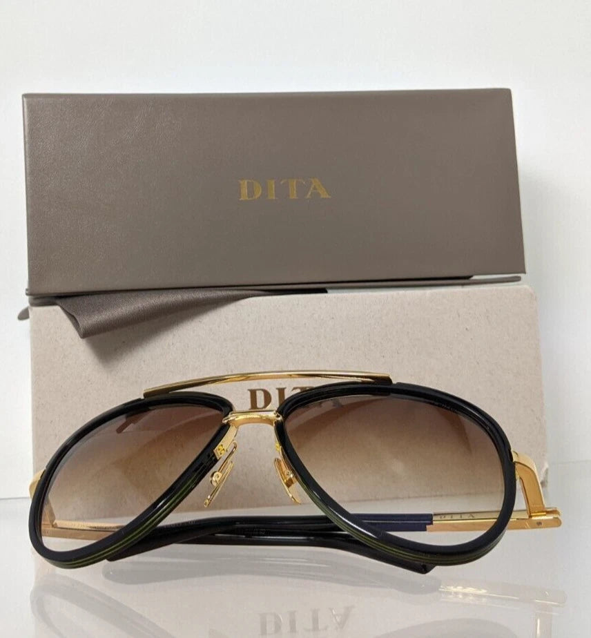 New Authentic Dita Sunglasses Mach Two DRX 2031B Black Gold 60mm Made in Japan
