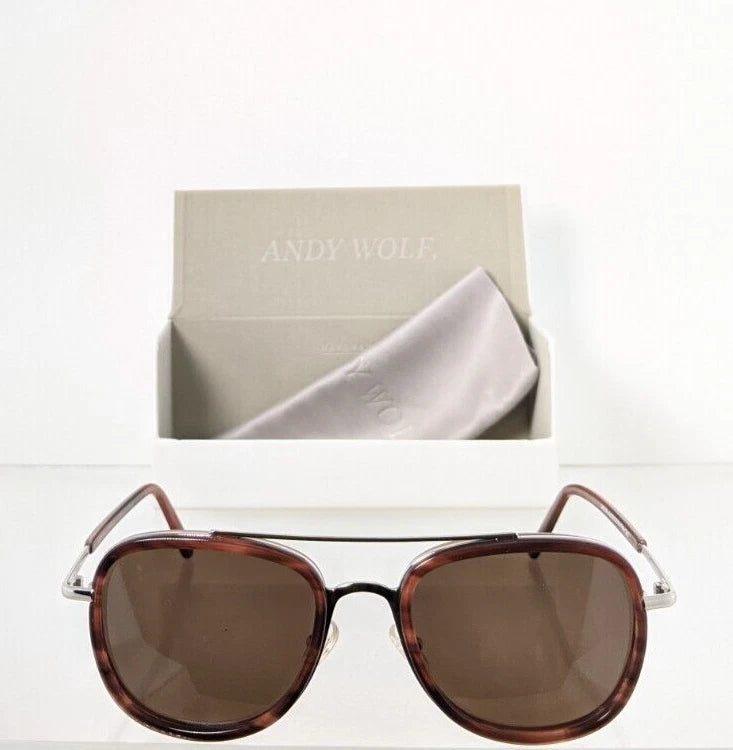 New Authentic Andy Wolf Sunglasses SHOCK Col. D Tortoise 56mm Austria Frame