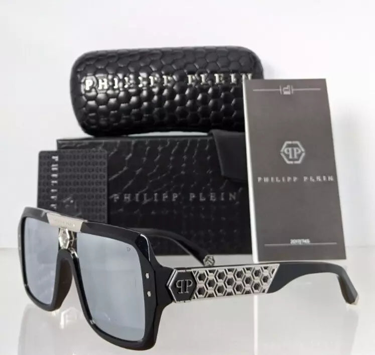 New Authentic Philipp Plein Sunglasses SPP 079 Col 700W Plein Badge SPP079 Frame