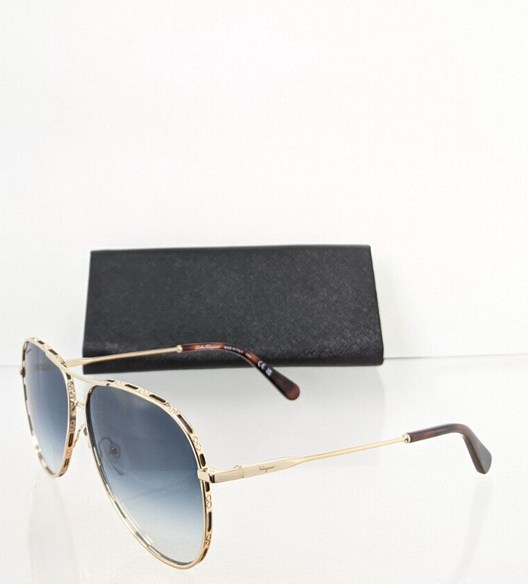 Brand New Authentic Salvatore Ferragamo SF268S 792 Gold 62mm 268 Frame