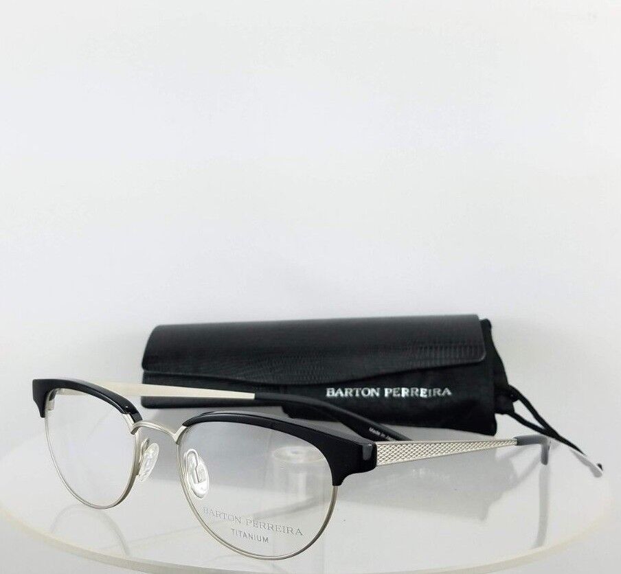 Brand New Authentic Barton Perreira Eyeglasses FILLY BLA/BRS 49mm Frame