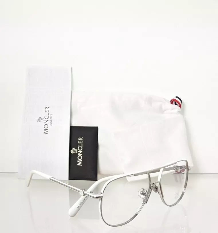 Brand New Authentic Moncler Eyeglasses ML 5202 016 56mm Silver Frame