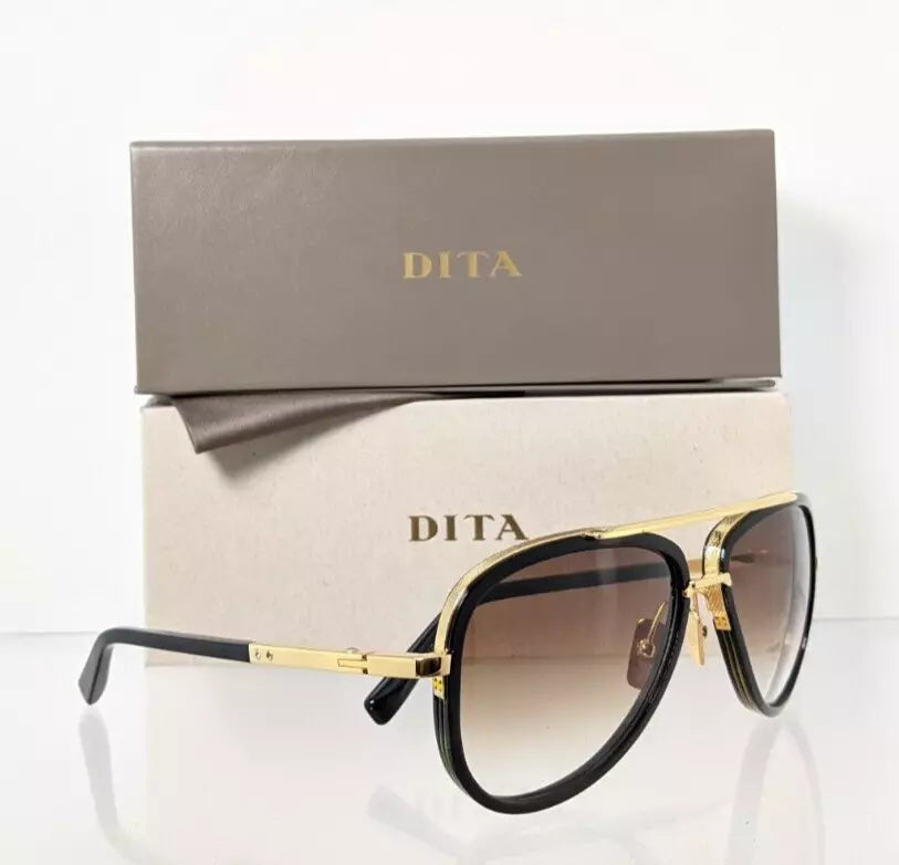 New Authentic Dita Sunglasses Mach Two DRX 2031B Black Gold 60mm Made in Japan