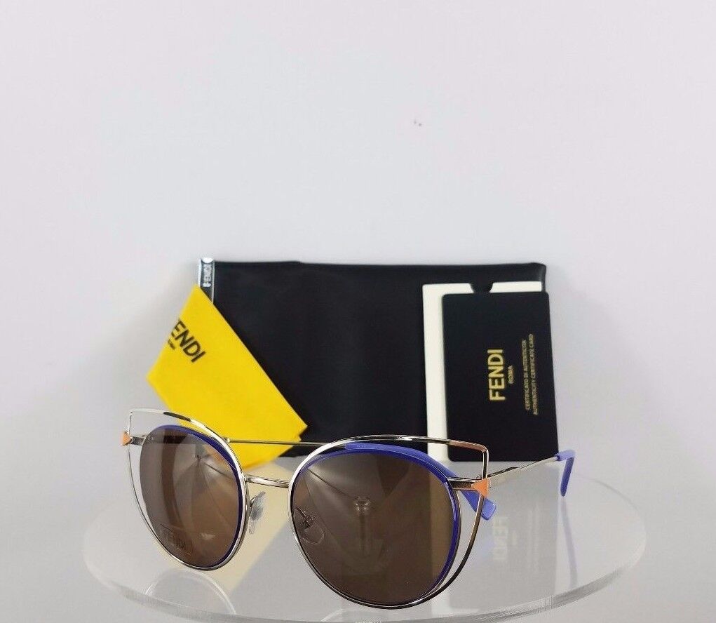 Brand New Authentic Fendi FF 0176/S Sunglasses 3YGUT Gold Purple Frame 53mm