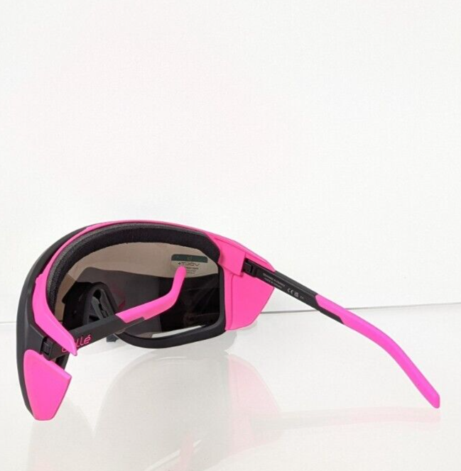 Brand New Authentic Bolle Sunglasses CHRONOSHIELD Matte Black Pink Frame