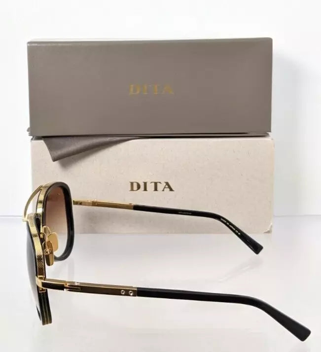 New Authentic Dita Sunglasses Mach Two DRX 2031B Black Gold 60mm Made in Japan