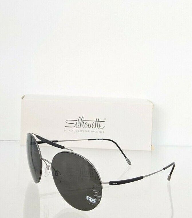 Brand New Authentic Silhouette Sunglasses 8659 10 6203 Grey / Black Frame