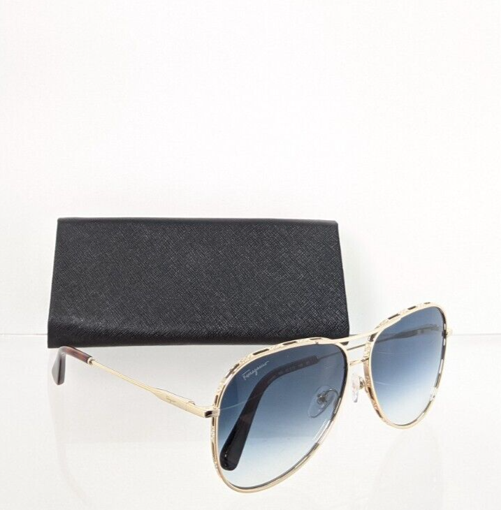 Brand New Authentic Salvatore Ferragamo SF268S 792 Gold 62mm 268 Frame