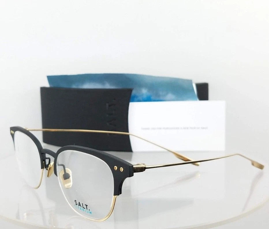 Brand New Authentic Salt Eyeglasses Chrissie Bs/Hg Gold 48Mm Titanium Frame