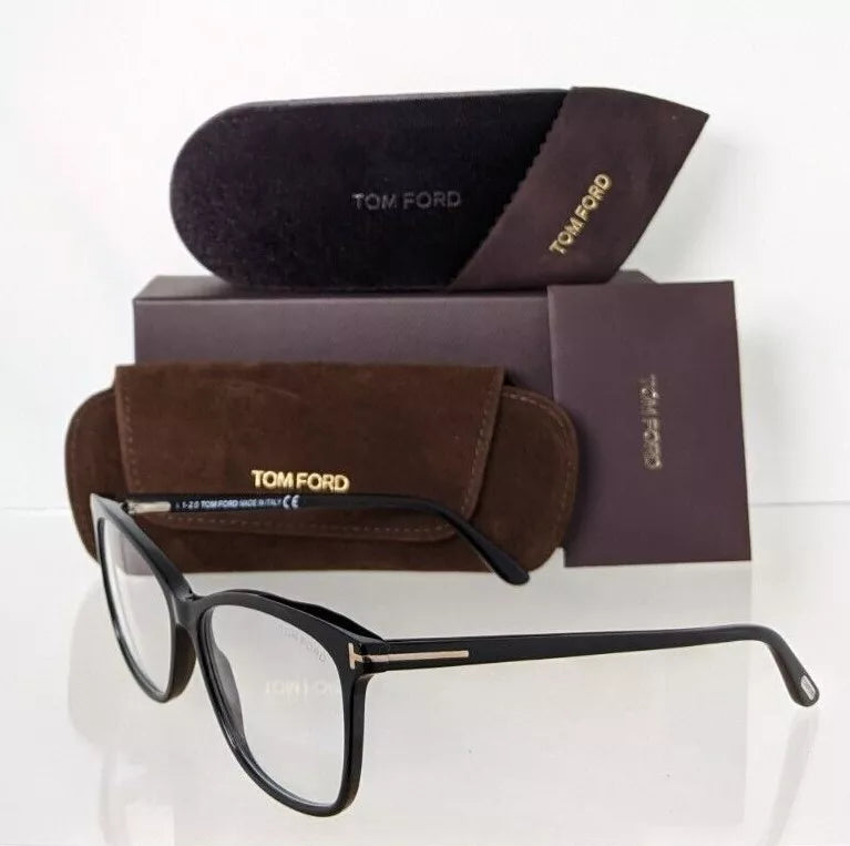 Brand New Authentic Tom Ford TF 5690 Eyeglasses 001 FT 5690-B 55mm with Clip on