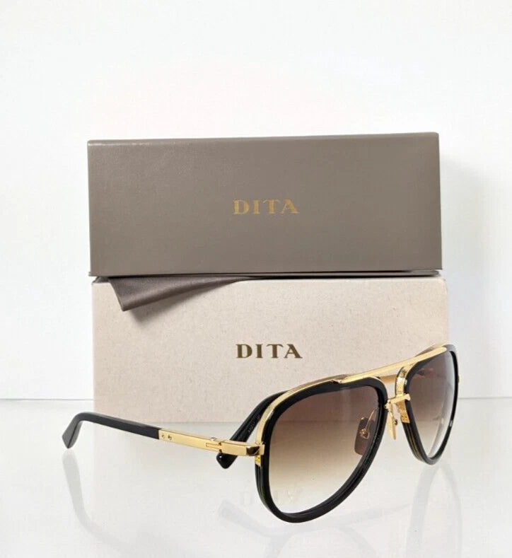 New Authentic Dita Sunglasses Mach Two DRX 2031B Black Gold 60mm Made in Japan