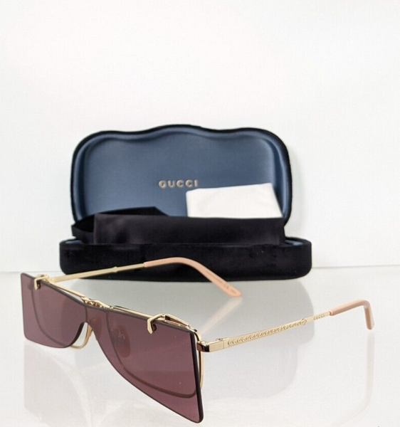 Brand New Authentic Gucci GG 0363 002 Sunglasses Gold GG0363 Frame