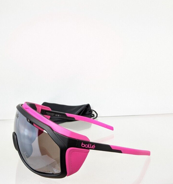 Brand New Authentic Bolle Sunglasses CHRONOSHIELD Matte Black Pink Frame