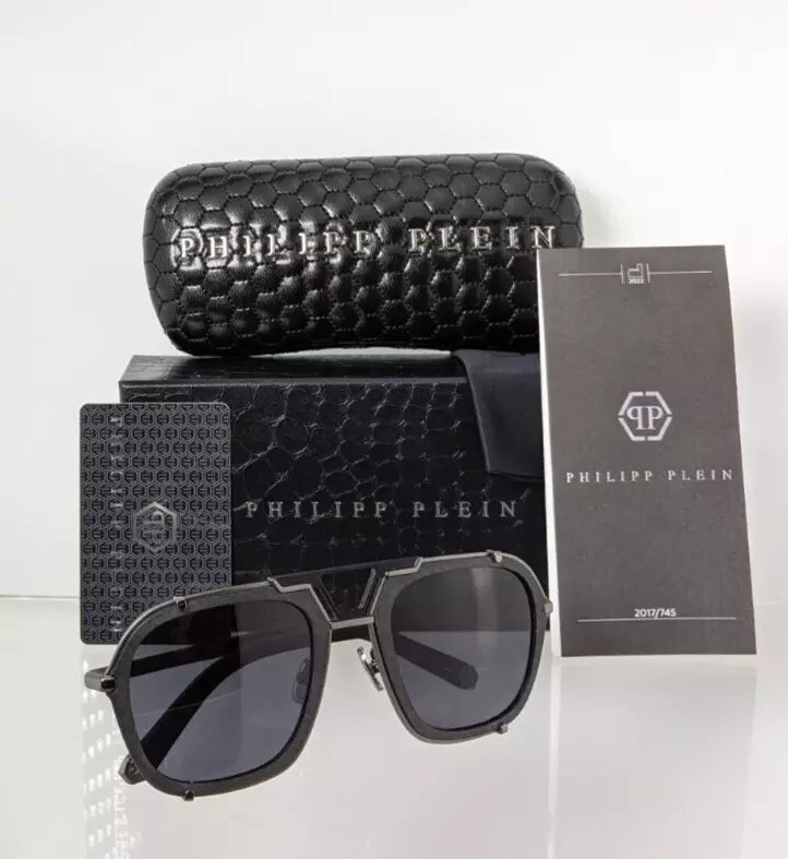 New Authentic Philipp Plein Sunglasses SPP 010 Col 0584 Signature SPP010 Frame