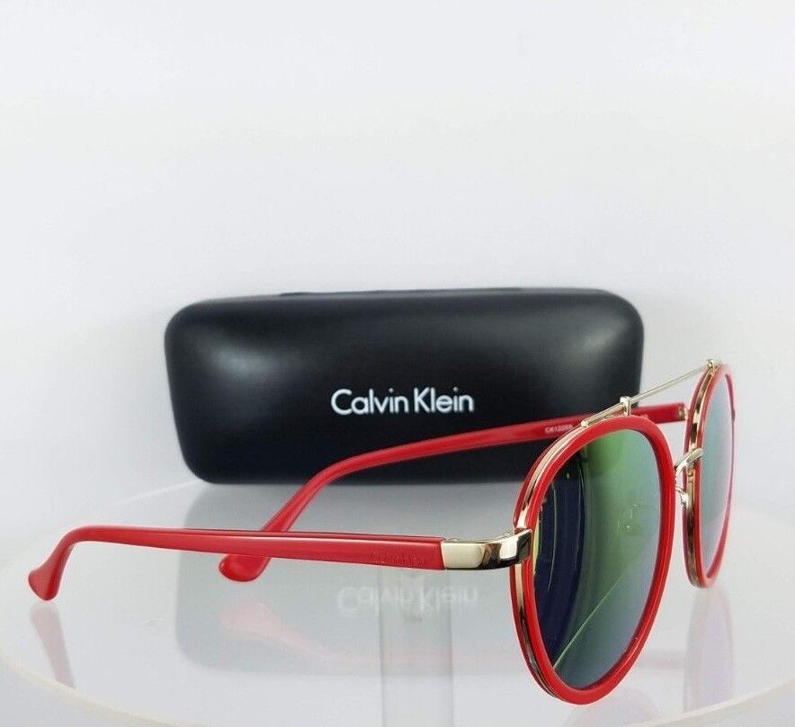 Brand New Authentic Calvin Klein Sunglasses CK 1225S 628 Red Gold Frame