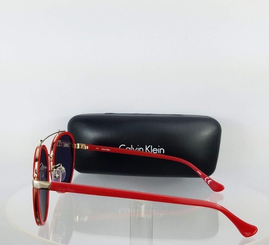 Brand New Authentic Calvin Klein Sunglasses CK 1225S 628 Red Gold Frame