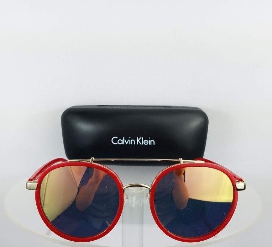 Brand New Authentic Calvin Klein Sunglasses CK 1225S 628 Red Gold Frame