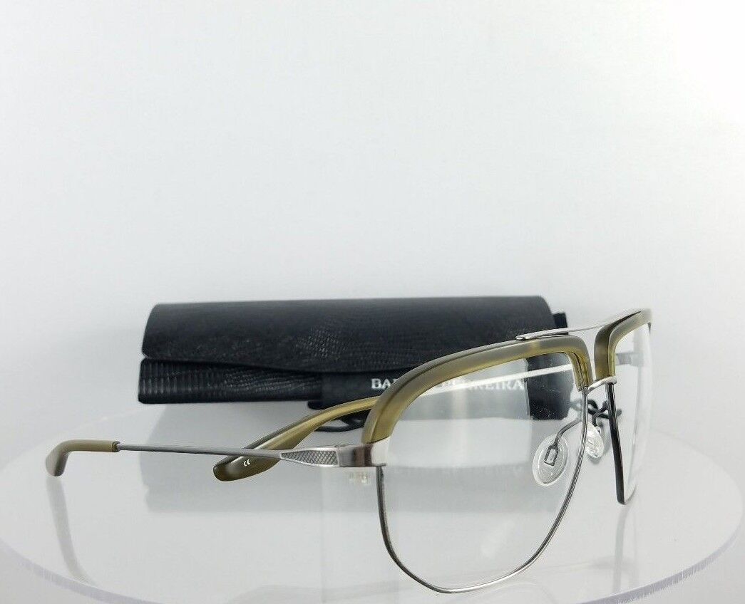Brand New Authentic Barton Perreira Eyeglasses RHYGING MKE/Pew Green Silver