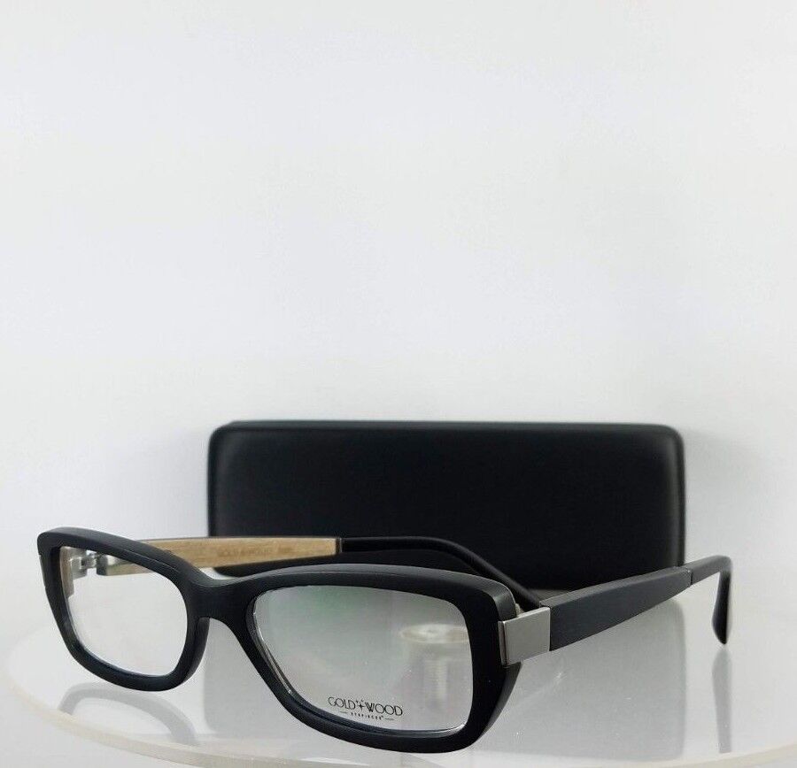 Brand New Authentic Gold and Wood B22.1 Black 51mm Frame