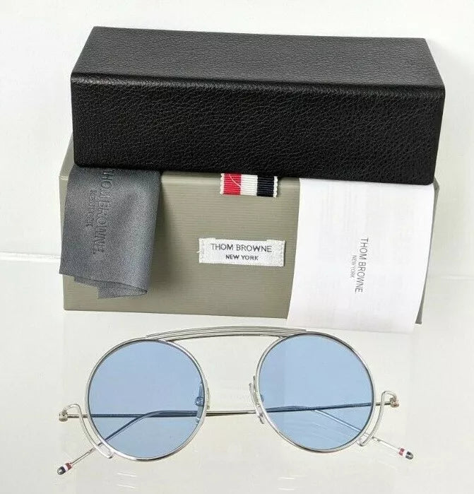 Brand New Authentic Thom Browne Sunglasses TBS 111-02 Silver TB111 Frame