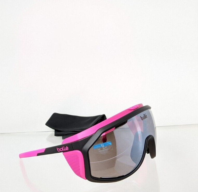 Brand New Authentic Bolle Sunglasses CHRONOSHIELD Matte Black Pink Frame