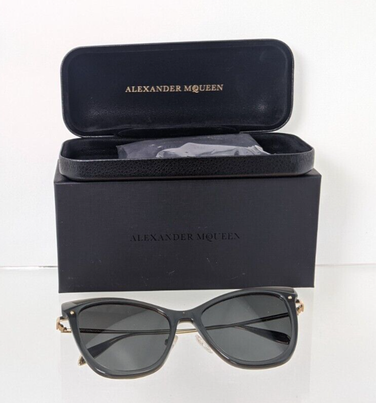 Brand New Authentic Alexander McQueen Sunglasses AM 0264 Gold 001 54mm Frame