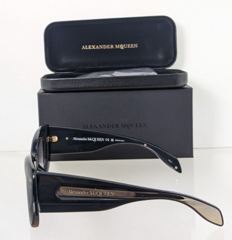 Brand New Authentic Alexander McQueen Sunglasses AM 0403 Black 001 52mm Frame