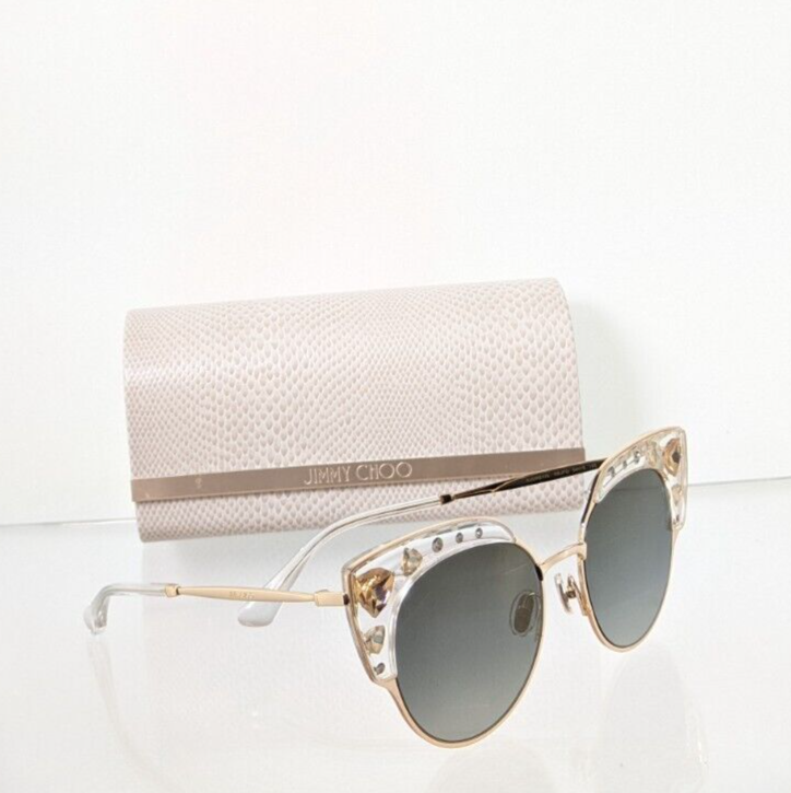 Brand New Authentic Jimmy Choo Sunglasses Audrey /S REJFQ Crystal/Gold Frame