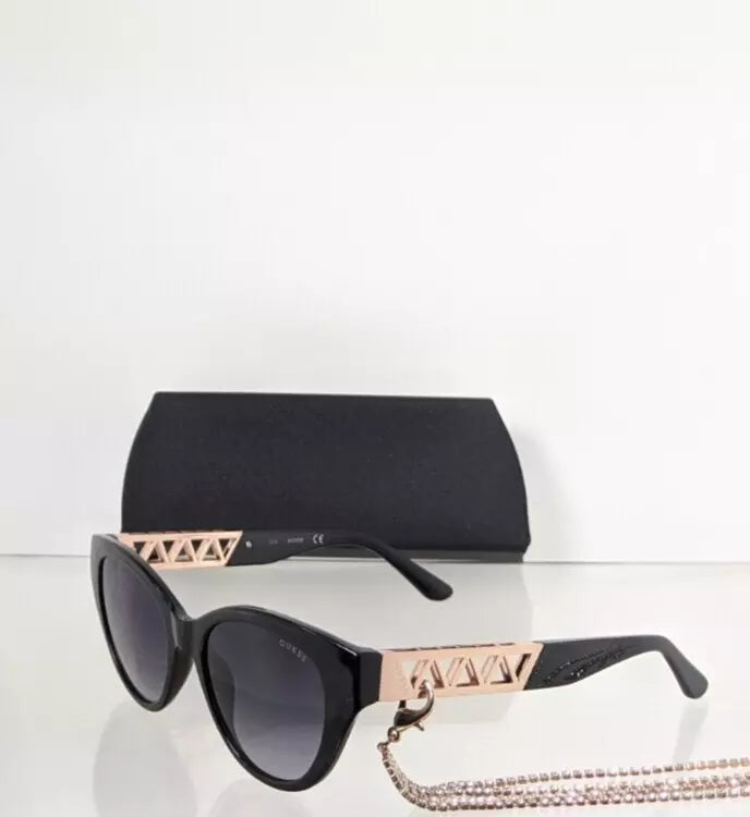 Brand New Authentic Guess Sunglasses GU 7690 01B Back Gold 52mm Frame GU 7690