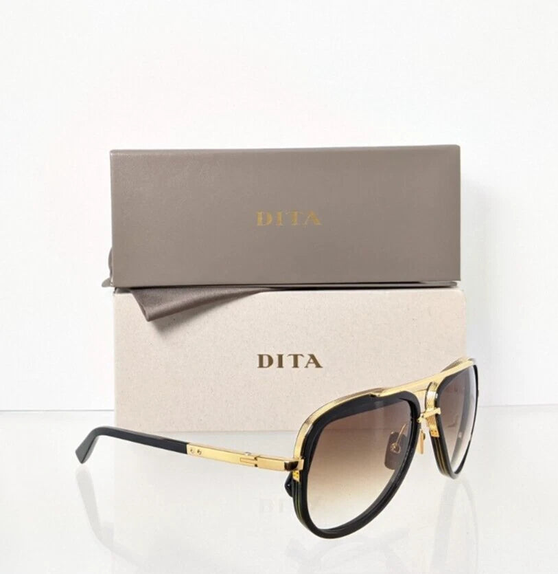 New Authentic Dita Sunglasses Mach Two DRX 2031B Black Gold 60mm Made in Japan