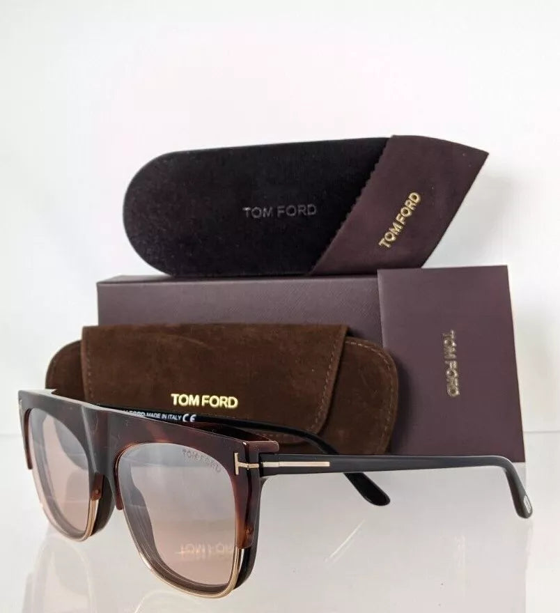 Brand New Authentic Tom Ford TF 5690 Eyeglasses 001 FT 5690-B 55mm with Clip on